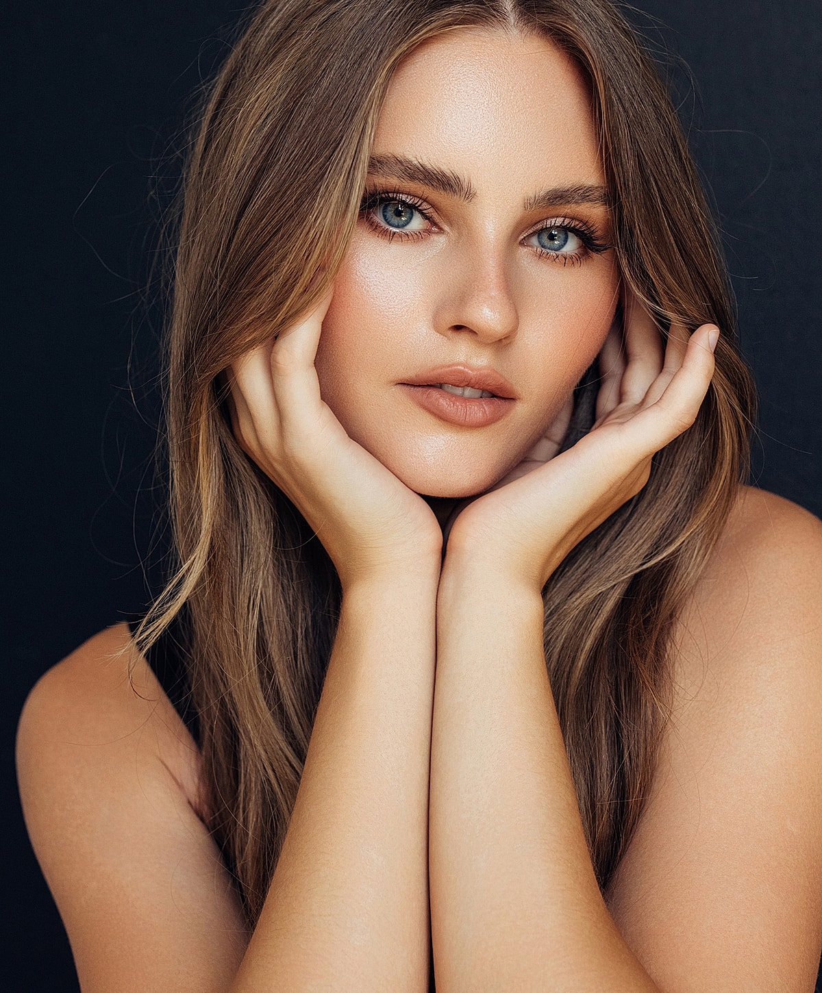 Portrait of a woman with soft expression.